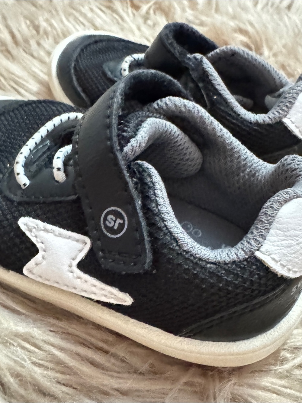 Stride Rite Black and White Kids Sneaker Shoes
